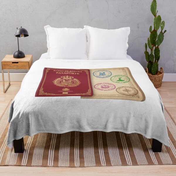 Item preview, Spanish language passport stamps Castellano Rioplatense polyglot vintage gift designed and sold by language-des.