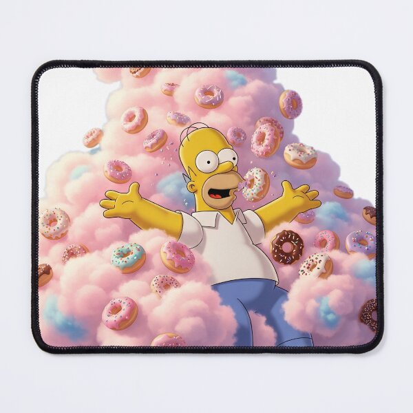 Item preview, Homer Simpson Floating in Pink Cotton Candy Donut Cloud designed and sold by DohLab.