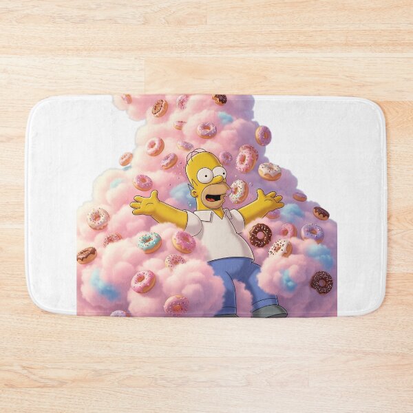 Item preview, Homer Simpson Floating in Pink Cotton Candy Donut Cloud designed and sold by DohLab.