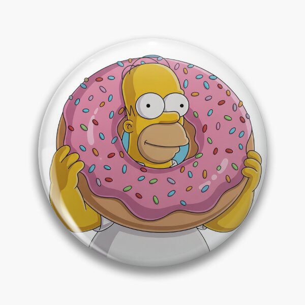 Item preview, Homer Simpson Peeking Through Giant Pink Donut designed and sold by DohLab.