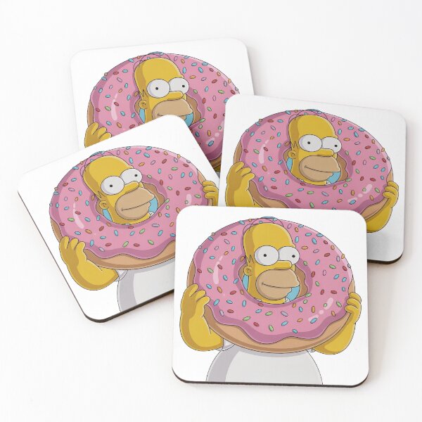 Item preview, Homer Simpson Peeking Through Giant Pink Donut designed and sold by DohLab.