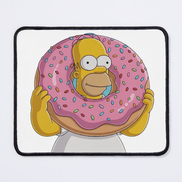 Item preview, Homer Simpson Peeking Through Giant Pink Donut designed and sold by DohLab.