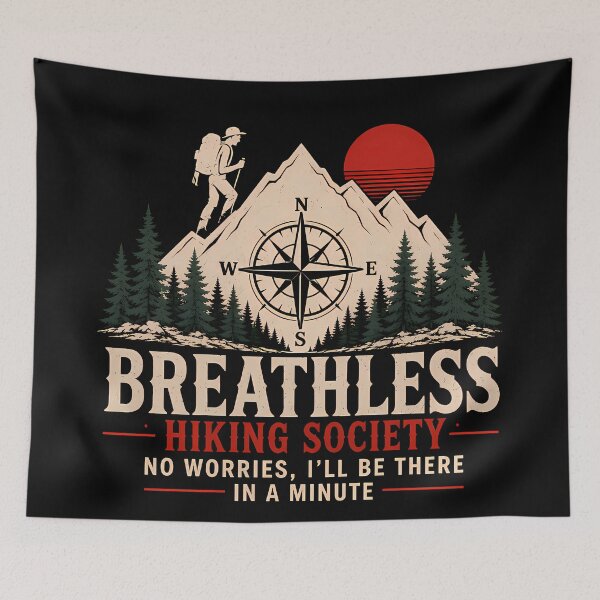 Item preview, Funny Hiking Design - No Worries I'll Be There In A Minute- Funny Outdoor Adventure Design designed and sold by Trinidesigns123.