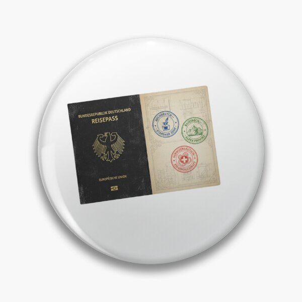 Item preview, German language passport stamps Hochdeutsch Bayerisch polyglot vintage gift designed and sold by language-des.