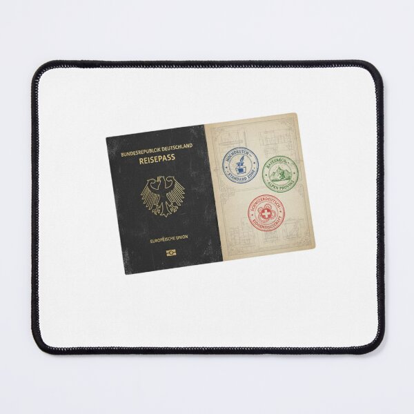 Item preview, German language passport stamps Hochdeutsch Bayerisch polyglot vintage gift designed and sold by language-des.