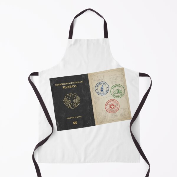 Item preview, German language passport stamps Hochdeutsch Bayerisch polyglot vintage gift designed and sold by language-des.