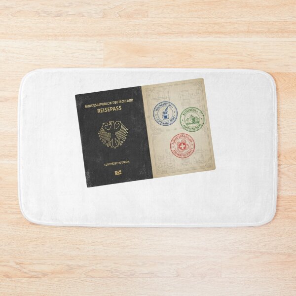 Item preview, German language passport stamps Hochdeutsch Bayerisch polyglot vintage gift designed and sold by language-des.