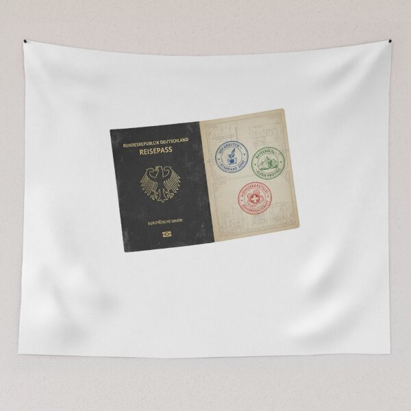 Item preview, German language passport stamps Hochdeutsch Bayerisch polyglot vintage gift designed and sold by language-des.