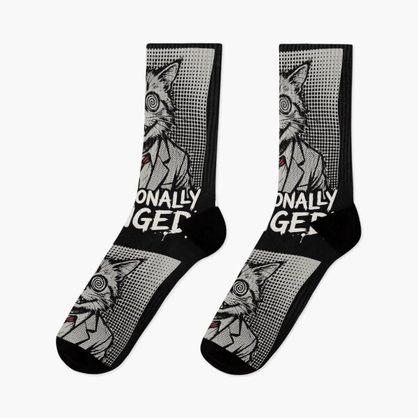 Item preview, Professionally Unhinged Cat Suit Spiral Eyes Grunge Dark Humor designed and sold by cabana.space.