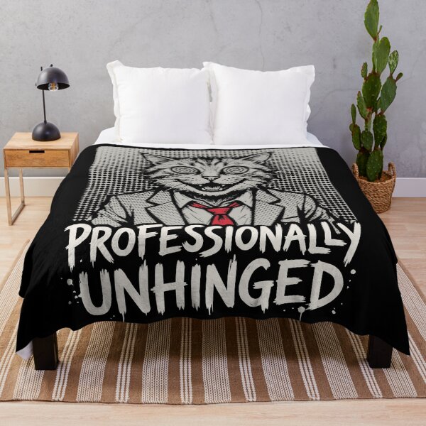 Item preview, Professionally Unhinged Cat Suit Spiral Eyes Grunge Dark Humor designed and sold by cabana.space.
