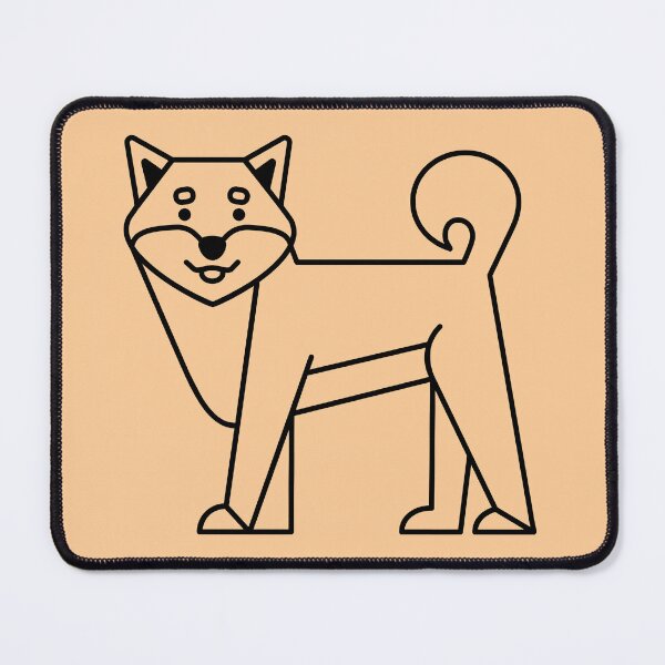 Item preview, Shiba inu full body one color logo designed and sold by Konopikyu.