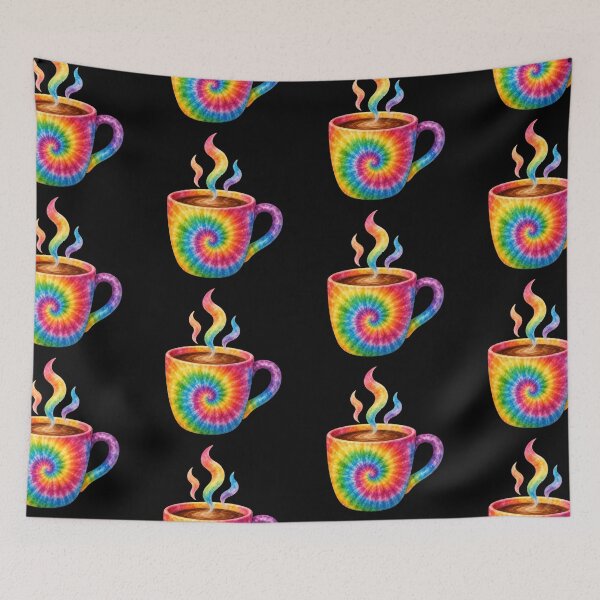 Item preview, Rainbow Tie Dye Coffee Mug Steam designed and sold by jgvisualarts.