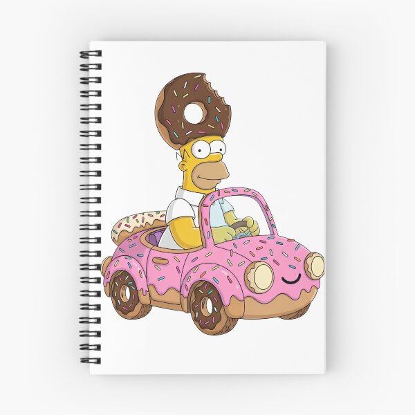 Item preview, Homer Simpson Driving a Pink Donut Car Cartoon designed and sold by DohLab.