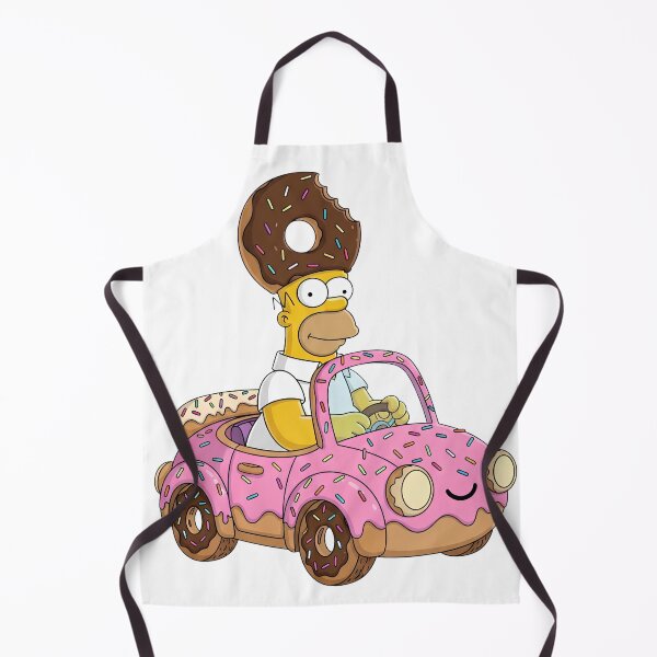 Item preview, Homer Simpson Driving a Pink Donut Car Cartoon designed and sold by DohLab.