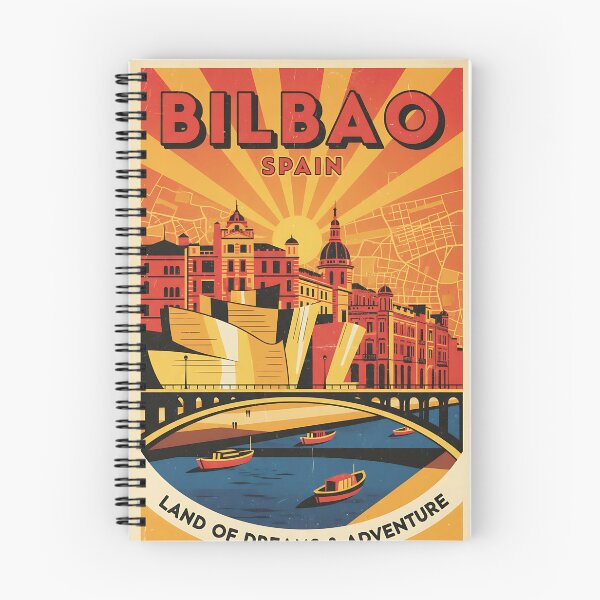 Item preview, Bilbao Spain 1950s Vintage Travel Tourism designed and sold by TravelersGems.