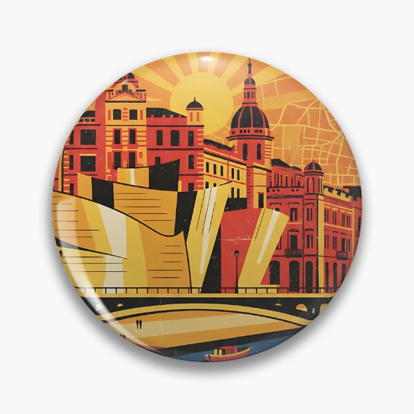 Item preview, Bilbao Spain 1950s Vintage Travel Tourism designed and sold by TravelersGems.