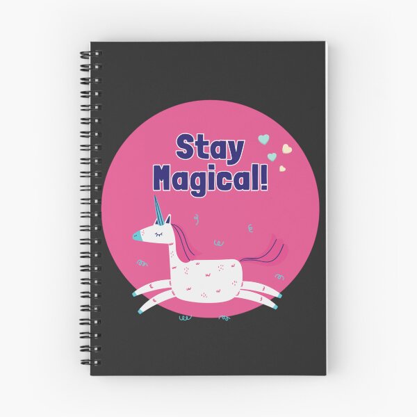 Item preview, Stay Magical! Cute Pink Unicorn Typography Badge & Positive Affirmation Sticker designed and sold by Yasmine Mohammed.