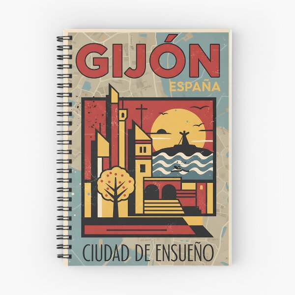 Item preview, Gijon Spain 1950s Vintage Travel Tourism designed and sold by TravelersGems.