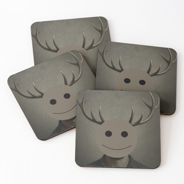 Item preview, Smiling Antler Man | Weirdcore Surreal Portrait Art designed and sold by Jankes88.