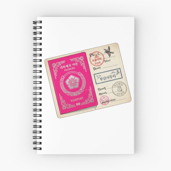 Item preview, Korean language passport stamps dialect learner polyglot vintage gift designed and sold by language-des.