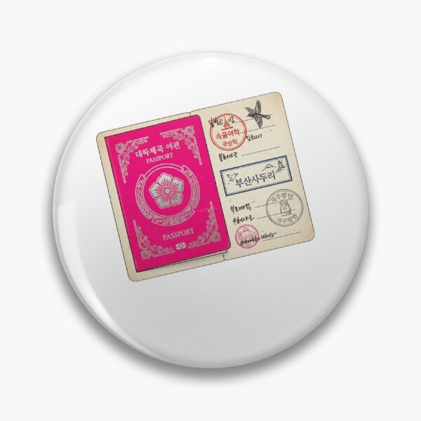 Item preview, Korean language passport stamps dialect learner polyglot vintage gift designed and sold by language-des.
