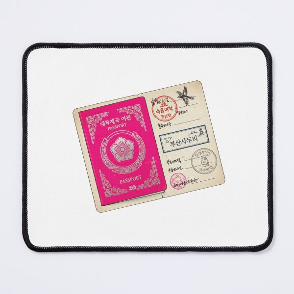 Item preview, Korean language passport stamps dialect learner polyglot vintage gift designed and sold by language-des.