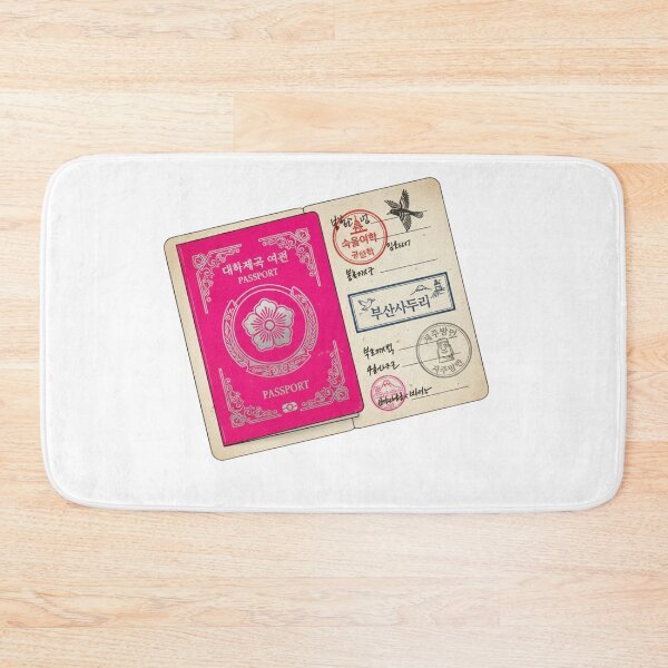 Item preview, Korean language passport stamps dialect learner polyglot vintage gift designed and sold by language-des.