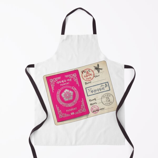 Item preview, Korean language passport stamps dialect learner polyglot vintage gift designed and sold by language-des.