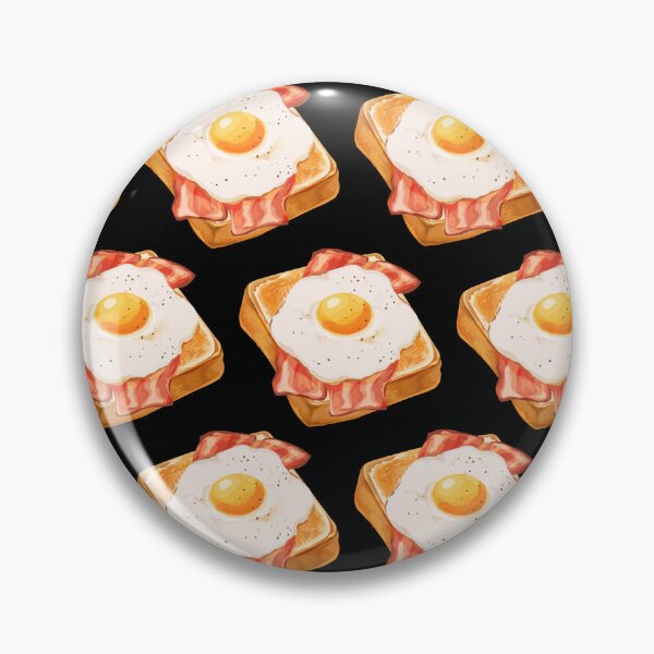 Item preview, Bacon and egg toast [black background] designed and sold by rizuNM.