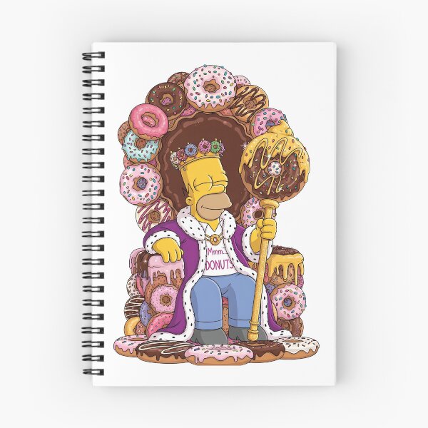 Item preview, King Homer Simpson Sitting on Donut Throne Cartoon designed and sold by DohLab.