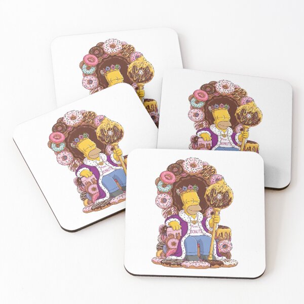 Item preview, King Homer Simpson Sitting on Donut Throne Cartoon designed and sold by DohLab.