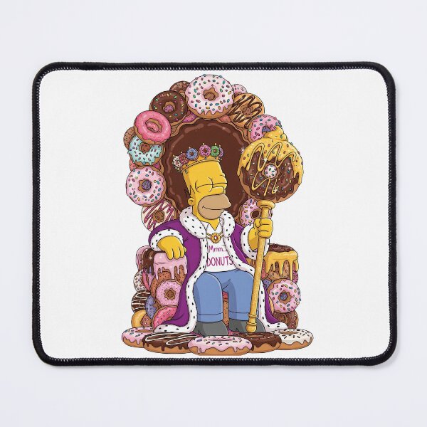 Item preview, King Homer Simpson Sitting on Donut Throne Cartoon designed and sold by DohLab.