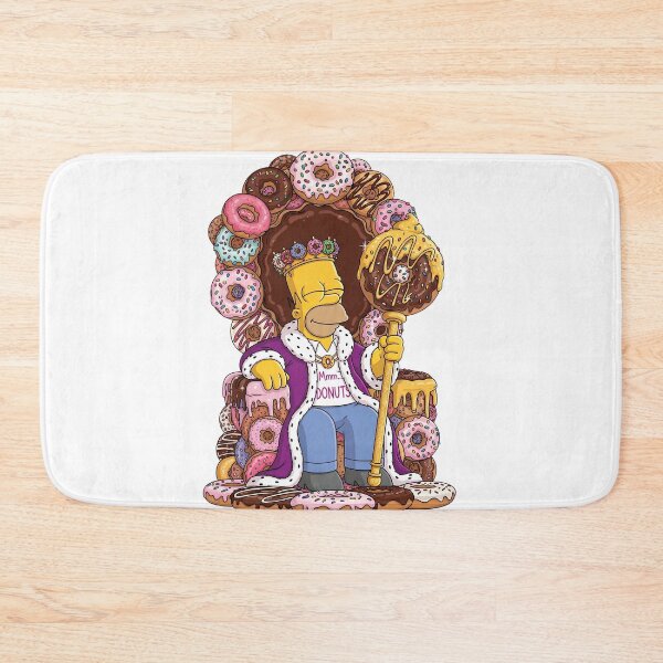 Item preview, King Homer Simpson Sitting on Donut Throne Cartoon designed and sold by DohLab.