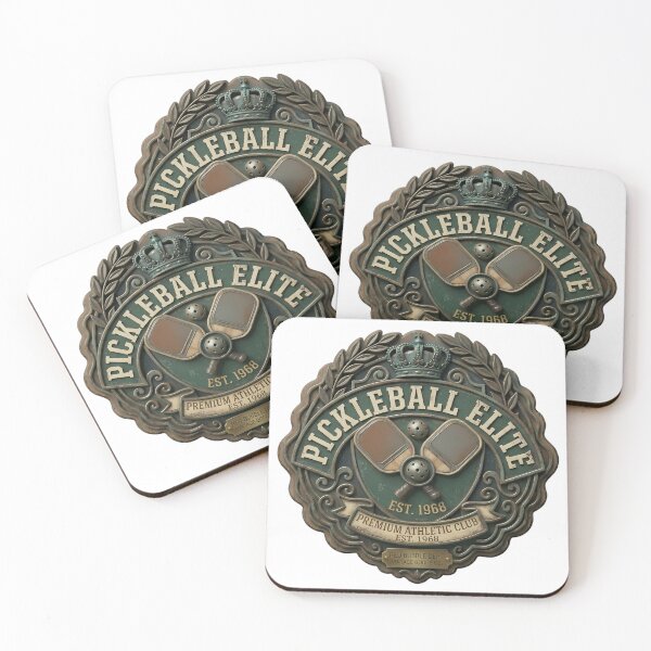Item preview, Vintage Pickleball Elite Badge | Retro Athletic Club Emblem designed and sold by HERITAGE COURT.