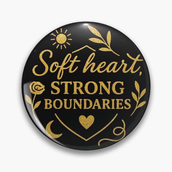Item preview,  Soft Heart Strong Boundaries human Empowerment Self Love Quote design designed and sold by Soft Strength Studio.