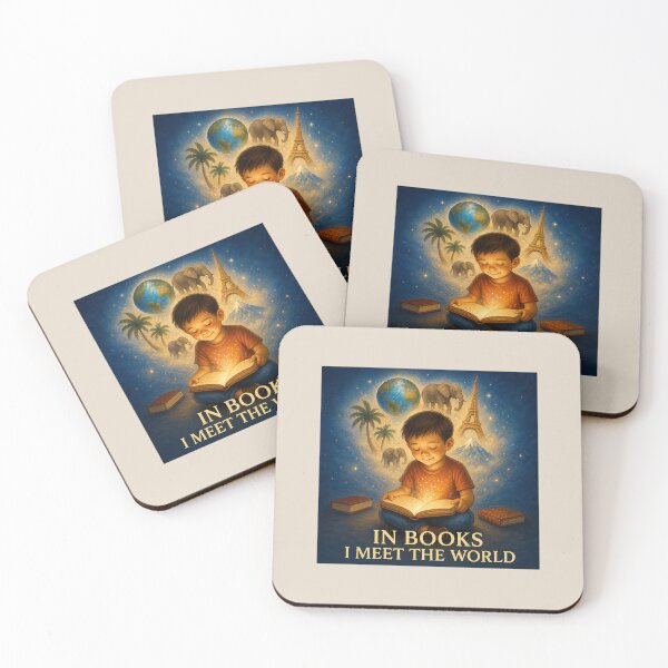 Item preview, In Books I Meet the World – Reading Changes Everything Art designed and sold by Novel Works Studio.