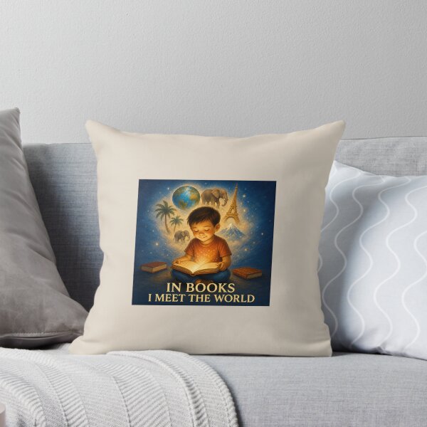 Item preview, In Books I Meet the World – Reading Changes Everything Art designed and sold by Novel Works Studio.