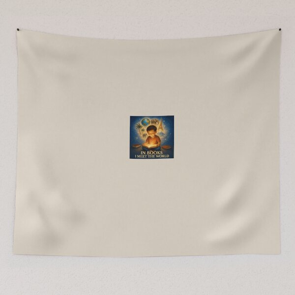 Item preview, In Books I Meet the World – Reading Changes Everything Art designed and sold by Novel Works Studio.
