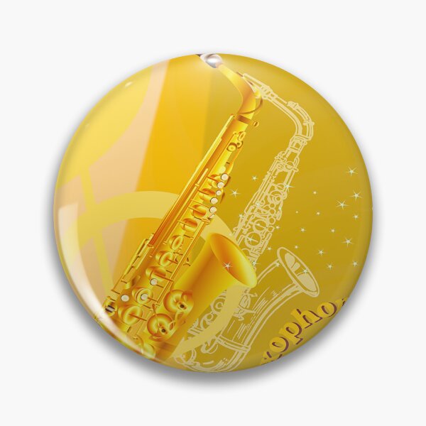 Item preview, A Saxophone In Hues Of Yellow & Gold designed and sold by BrightrDayMusicArt.