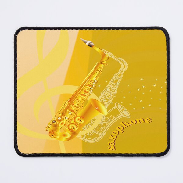 Item preview, A Saxophone In Hues Of Yellow & Gold designed and sold by BrightrDayMusicArt.