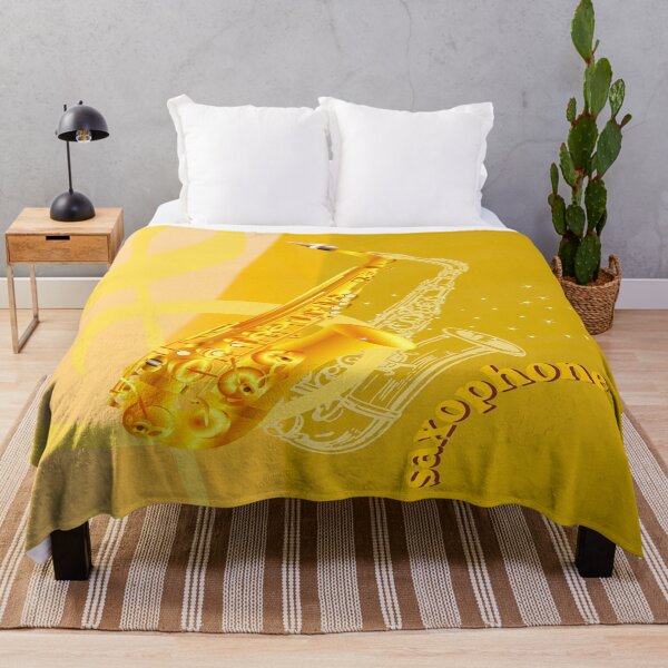 Item preview, A Saxophone In Hues Of Yellow & Gold designed and sold by BrightrDayMusicArt.