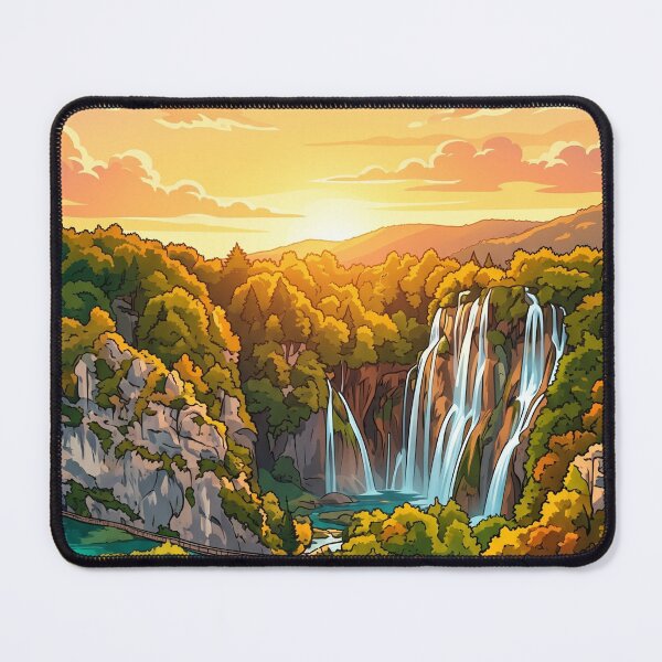 Item preview, Golden Hour Plitvice Lakes Travel Poster designed and sold by SpiriTravels.