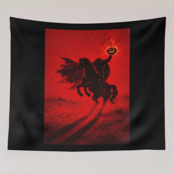 Item preview, Headless Horseman Pumpkin Head Halloween Rider designed and sold by bellaever.