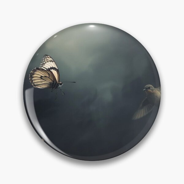 Item preview, Scene of a butterfly and a bird in flight designed and sold by Axokris.