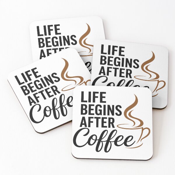 Item preview, Life Begins After Coffee Minimalist Typography T-Shirt designed and sold by FlatInkStudio.