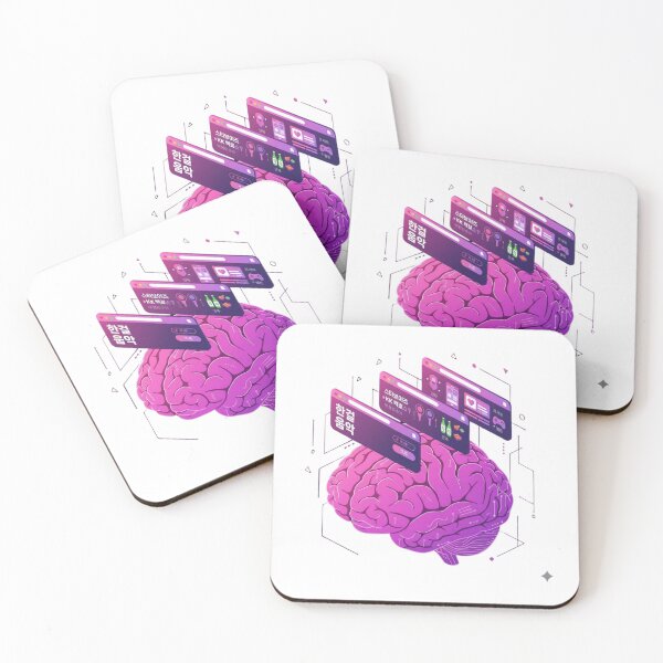 Item preview, Korean brain browser tabs language learner polyglot kpop tech gift designed and sold by language-des.