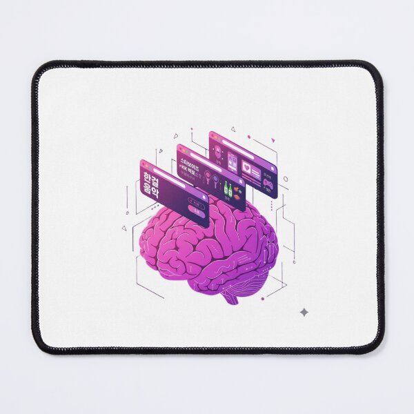 Item preview, Korean brain browser tabs language learner polyglot kpop tech gift designed and sold by language-des.