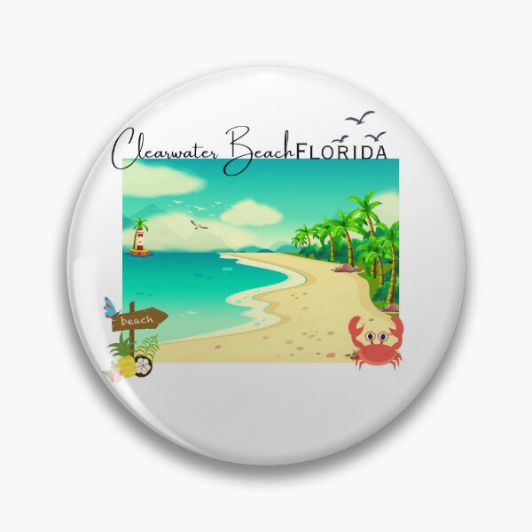 Item preview, Tropical Beach Paradise — Cute Crab, Lighthouse & Palm Trees Summer Cartoon Art designed and sold by DonnaRaine.
