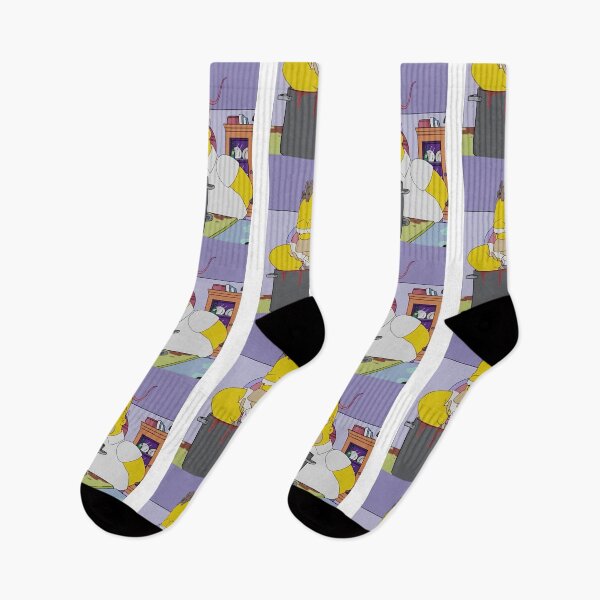 Item preview, Funny Homer Simpson Cooking with Rat on Head Cartoon designed and sold by DohLab.