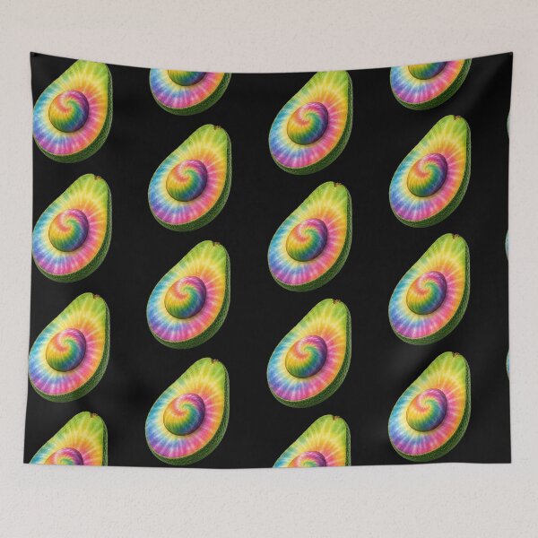 Item preview, Rainbow Tie Dye Avocado Art designed and sold by jgvisualarts.